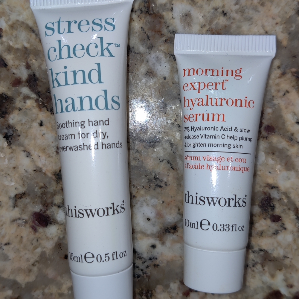 This Works Hand Cream & Hyaluronic Serum Travel Set